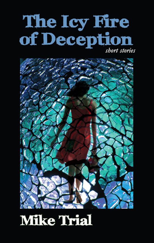 Book cover: Woman walking on shattered glass.